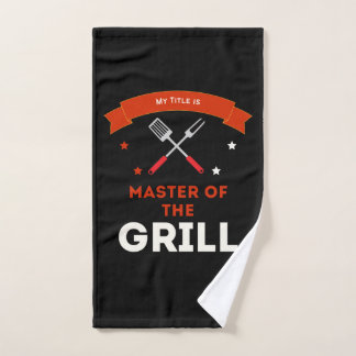 Master of the Grill witziger Spruch zum BBQ Handtuch