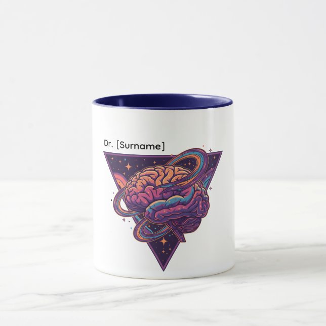 Master of the Mind - Personalized Dr. [Name] Mug Tasse (Zentrum)