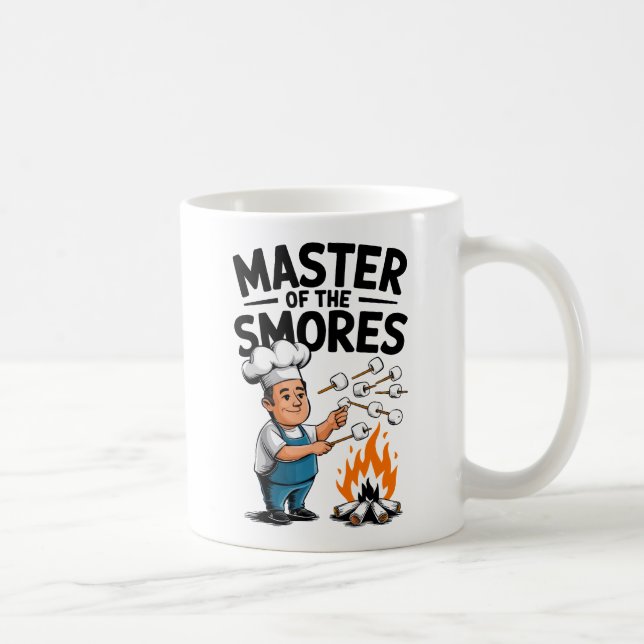 Master of the S’mores Funny Campfire Design Kaffeetasse (Rechts)
