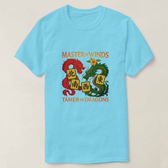 Master of Winds-Tamer of Dragons Mah Jongg T-Shirt (Design vorne)