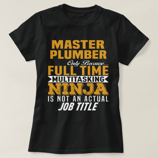 Master Plumber T-Shirt (Design vorne)