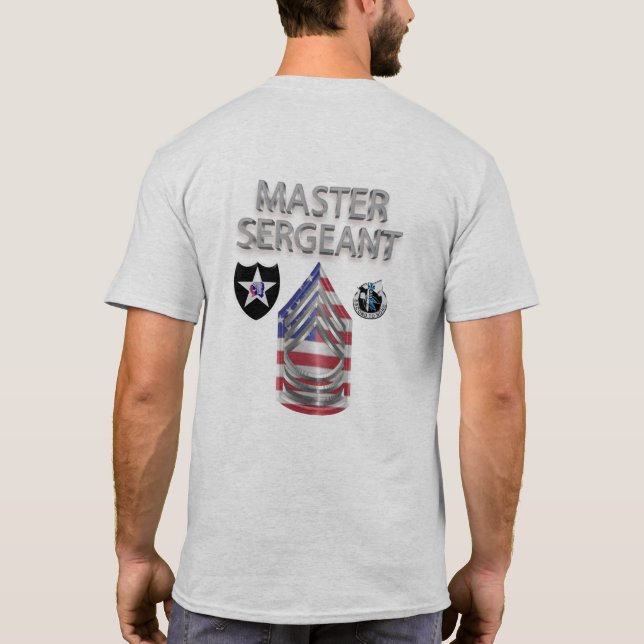 Master Sergeant der zweiten Abteilung Infanterie T-Shirt (Rückseite)