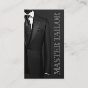 Master Tailor Classic Black Tuxedo Boutique Visitenkarte