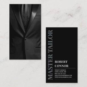 Master Tailor Classic Black Tuxedo Boutique Visitenkarte