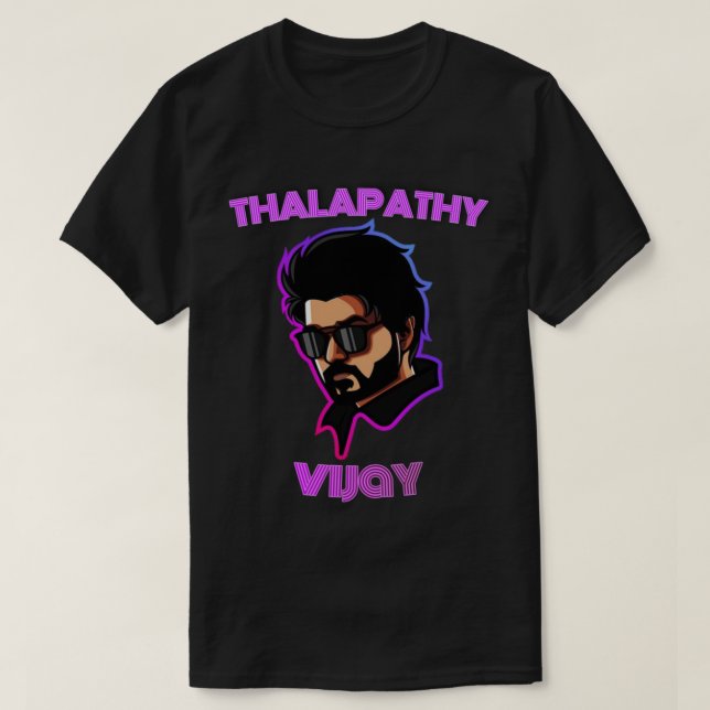 Master Thalapathy Vijay Illustration Tri-Mix T-Shirt (Design vorne)