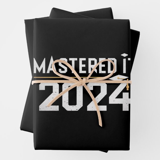 Masterabschluss 2024 geschenkpapier set (Beispiel)