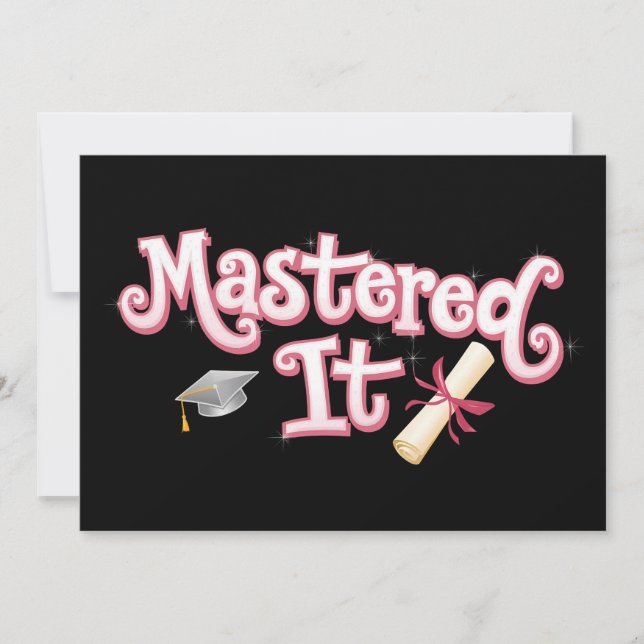 Masterabschluss in IT-Abschluss Einladung (Vorderseite)