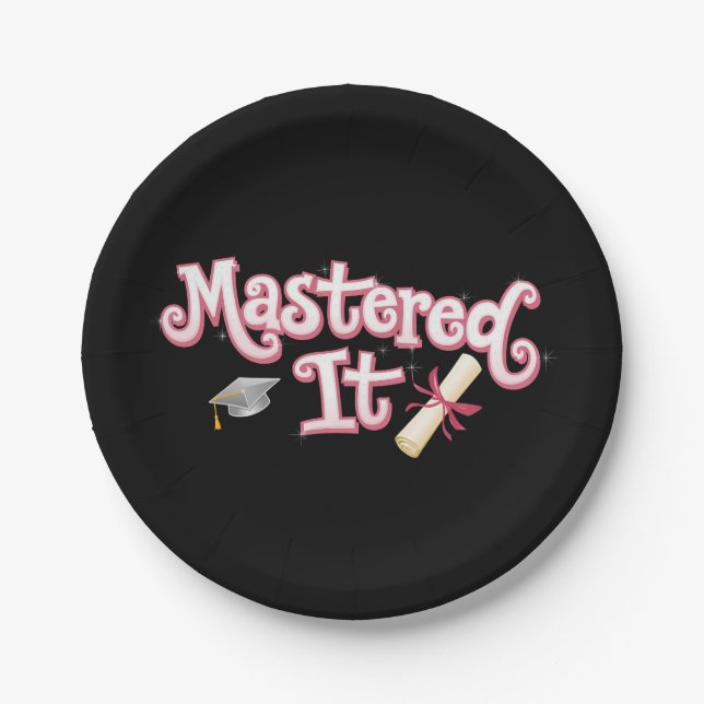 Masterabschluss in IT-Abschluss Pappteller (Vorderseite)