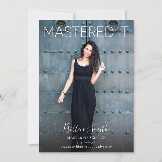 Masterate IT Graduate Foto Ankündigung (Vorderseite)