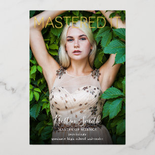 Masterate IT Graduate Gold Foto  Folieneinladung
