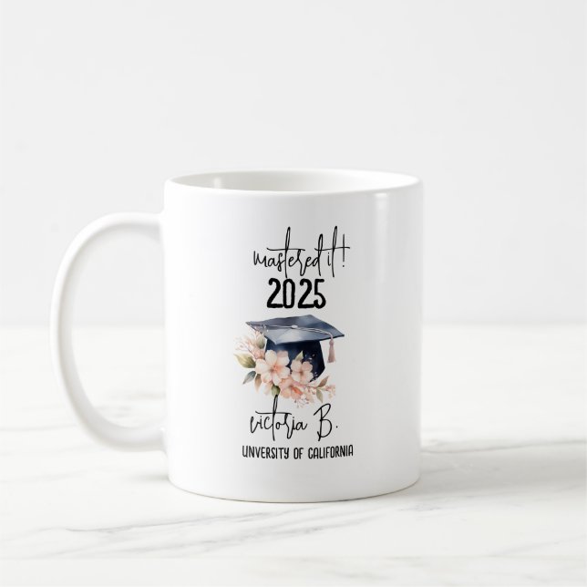Mastered IT Abschluss Uni Graduate Gift, Kaffeetasse (Links)