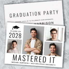 Mastering Foto Master Grad Party Einladung