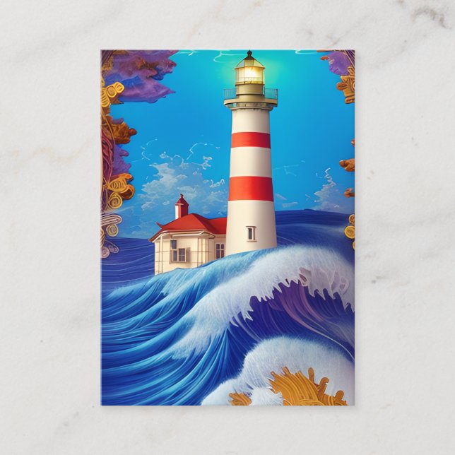 Masterpiece 3D Lighthouse Graphic Visitenkarte (Vorderseite)