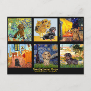 Masterpiece Composite-Dackeln Postkarte
