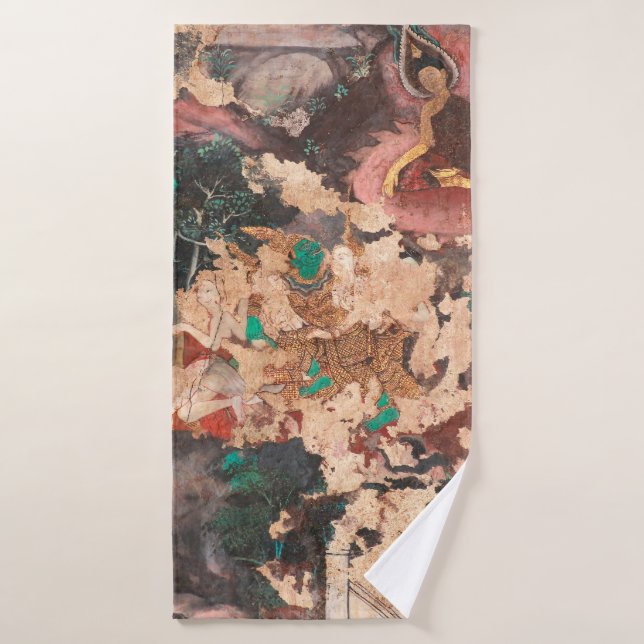 Masterpiece of traditional Thai style painting art Badehandtuch (Badehandtuch)