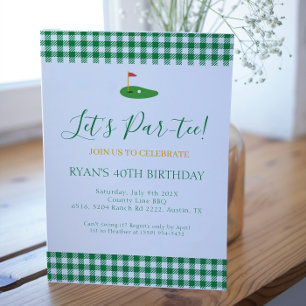 Masters Birthday Golf Theme für ältere Erwachsene Einladung