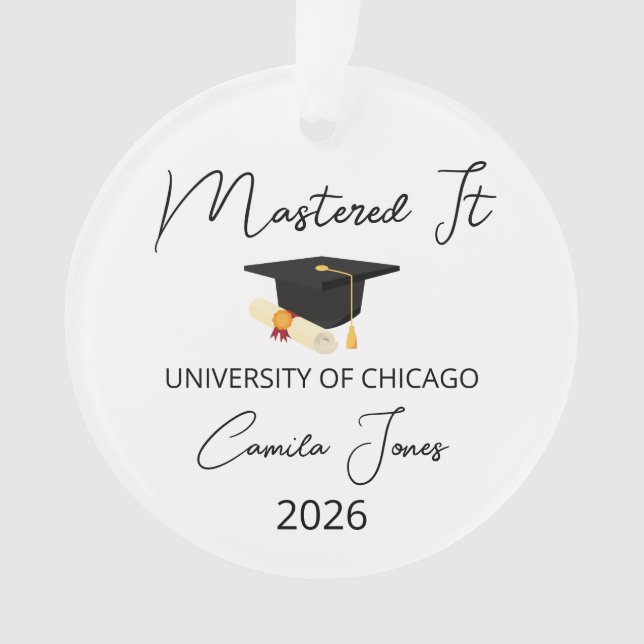 Masters Degree Graduation Gift for Her, Masters De Ornament (Vorderseite)