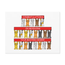 Masters Degree Herzlichen Glückwunsch Cartoon Cats