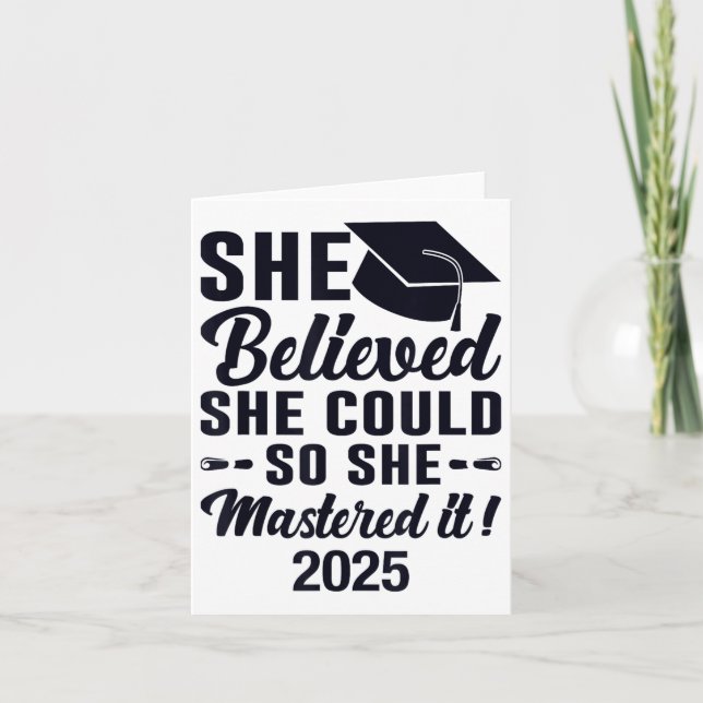 Masterstudiengang 2025 Abschluss Karte (Vorderseite)