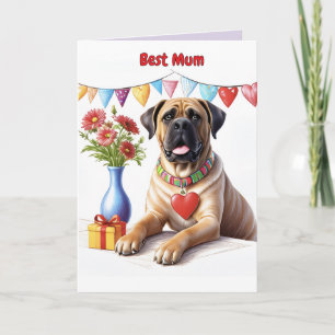 Mastiff auf einer Feier Karte