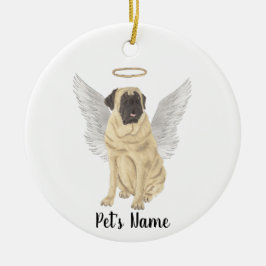 Mastiff Beileid Memorial Keramik Ornament