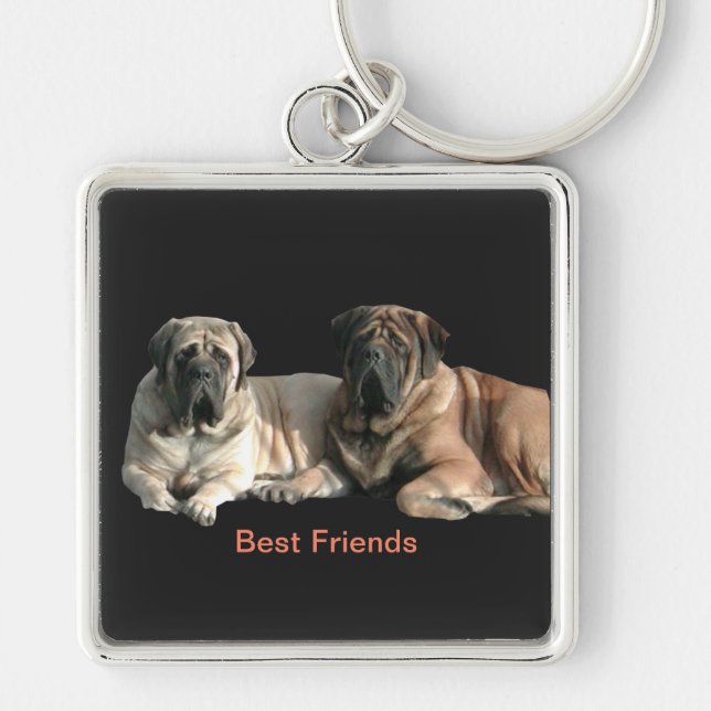 Mastiff beste Freunde Schlüsselanhänger (Vorne)
