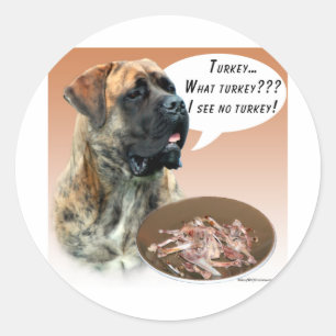 Mastiff (Blinde) Türkei Runder Aufkleber