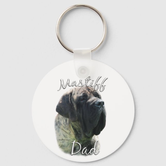 Mastiff (Blinde) Vater 2 Schlüsselanhänger (Vorderseite)