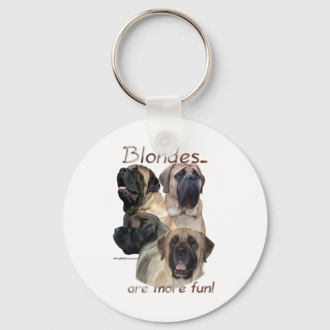 Mastiff Blondes Schlüsselanhänger (Vorderseite)