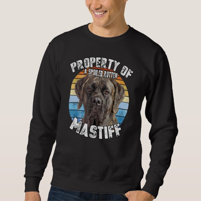 Mastiff Brindle Retro Property Of Sweatshirt (Vorderseite)
