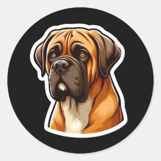 Mastiff Cartoon Sticker