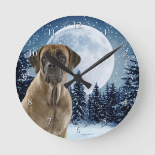 Mastiff Clock Runde Wanduhr