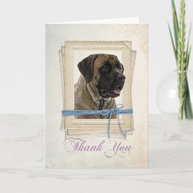 Mastiff Dankeschön Card Dankeskarte (Vorderseite)