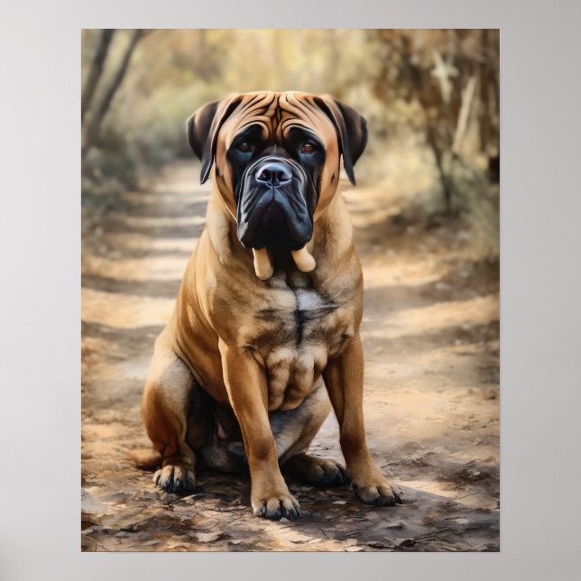 Mastiff Dog Art Print Poster (Vorne)