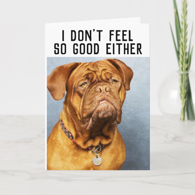 MASTIFF DOG FUNNY BEKOMMEN GUTE KARTEN (Vorderseite)