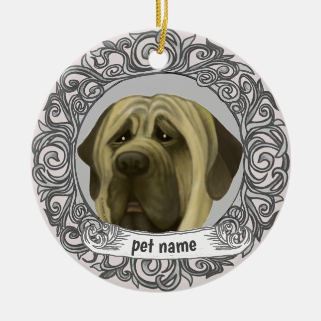 Mastiff Dog Love Memory Ornament (Vorne)