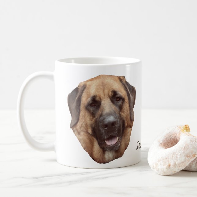 Mastiff Dog Lover Personalisiert Kaffeetasse (Mit Donut)