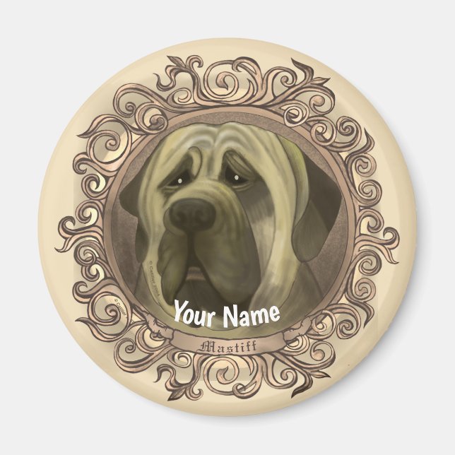 Mastiff Dog Magnet (Vorne)