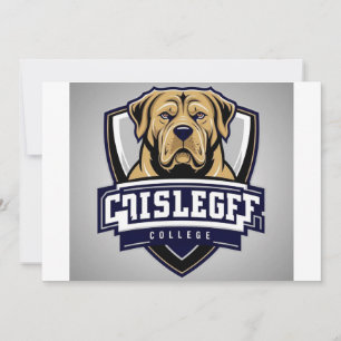 Mastiff Dog: Uni-Logo Einladung