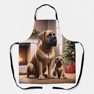 Mastiff englische Dogge Christmas  Schürze