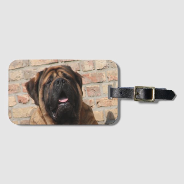 Mastiff englische Dogge Gepäckanhänger (Vorderseite (Horizontal))