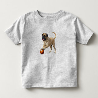 Mastiff englische Dogge mit Ball im Urlaub Kleinkind T-shirt