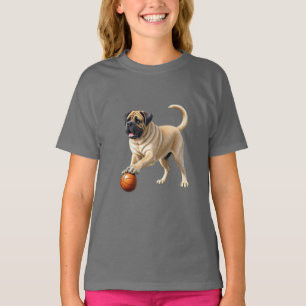 Mastiff englische Dogge mit Ball im Urlaub T-Shirt