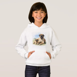 Mastiff englische Dogge mit Kind im Urlaub Hoodie