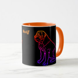 Mastiff englische Dogge Neon Comic Best Wishes Tasse