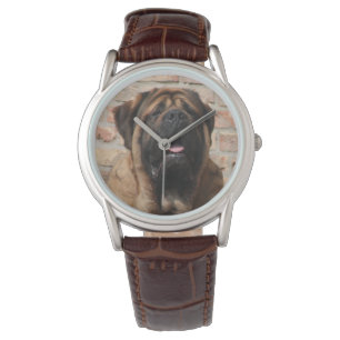 Mastiff englische Dogge Vatertag Armbanduhr