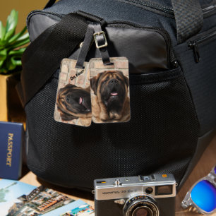  Mastiff englische Dogge Vatertag  Gepäckanhänger