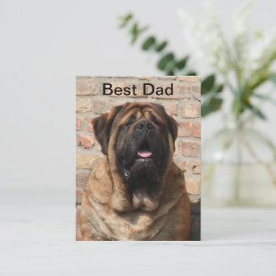  Mastiff englische Dogge Vatertag  Postkarte