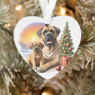 Mastiff englische Doggen Weihnachten Ornament