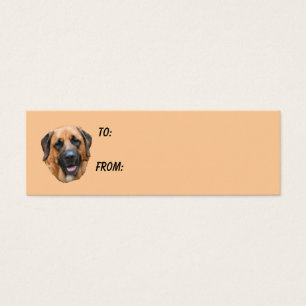 Mastiff Face Dog Foto Geschenkmarke